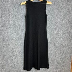 Lauren Ralph Lauren Black Textured Open Knit Sleeveless Midi Dress Womens Medium